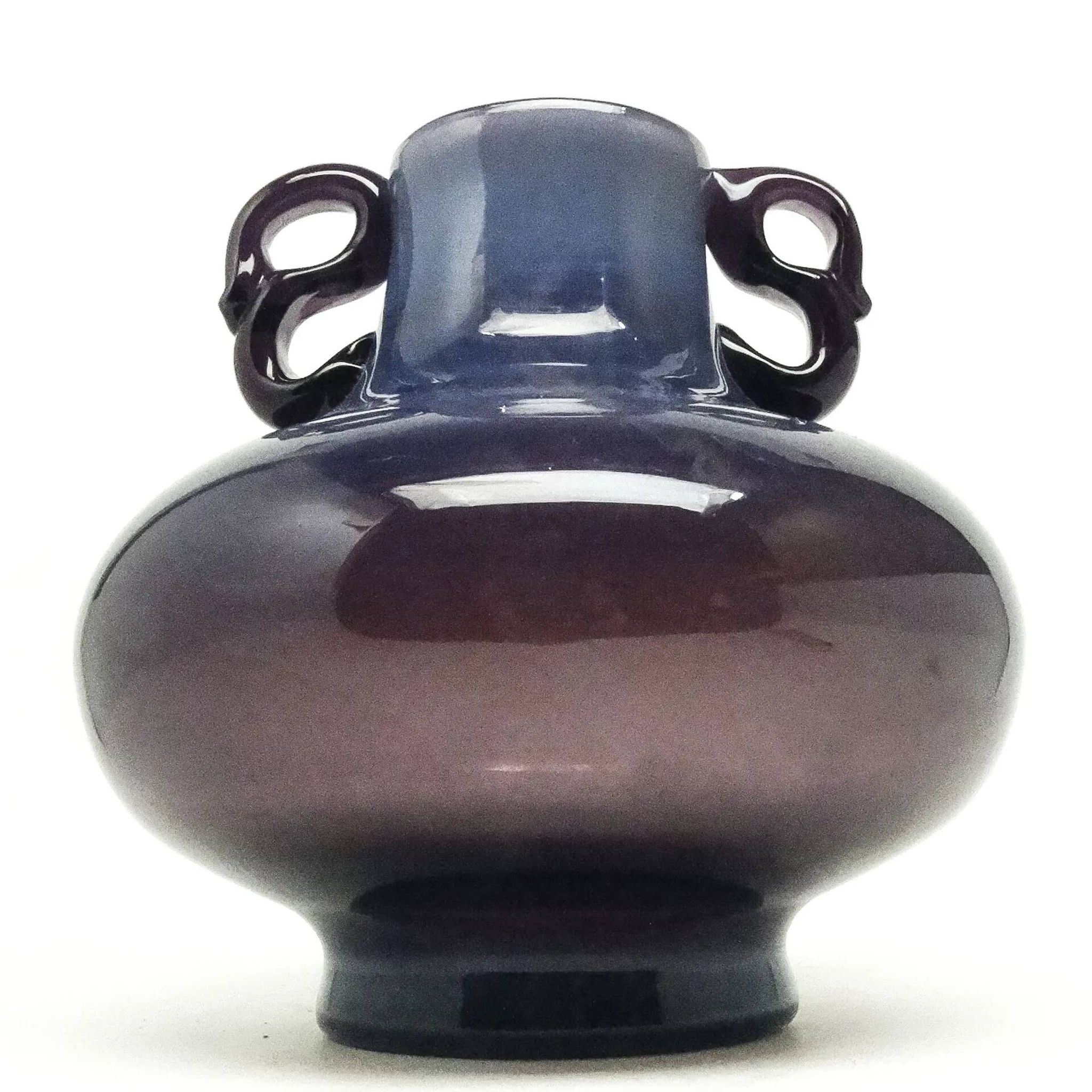 Modernist vase, purple glass, designed by J. Słuczan-Orkusz, Poland, 1970s