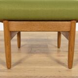 Oak Model J 65  Stool  by Ejvind A. Johansson for FDB Møbler, Denmark, 1950s