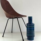 Aldo Londi XL Vase in Rimini Blue Decor for Bitossi, 1960s