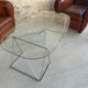 Table basse verre et acier