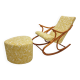 Mid Century, vintage bentwood rocking chair by TON, 1950-60s Czechoslovakia