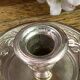 Hand candle holder, butterfly decoration, solid brass