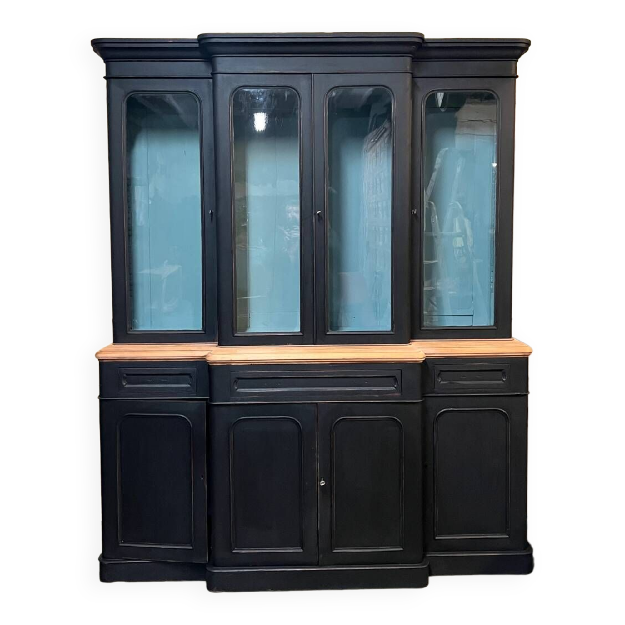 Vitrine de commerce buffet deux corps Napoléon III