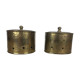 2 boîtes à bijoux en laiton doré