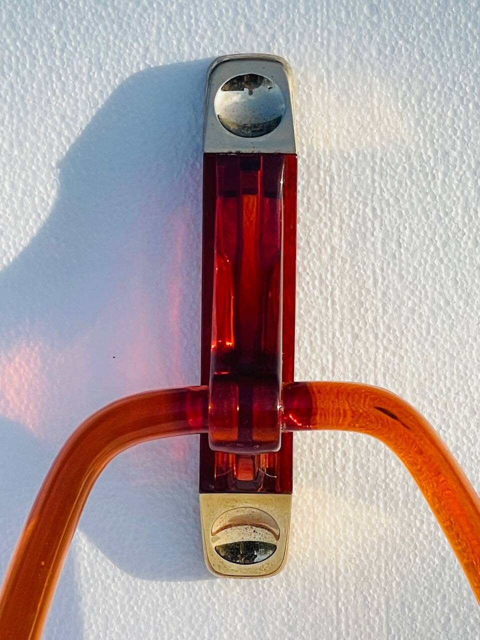 Set of 4 Burnt Orange 1970s Bathroom Accessories
