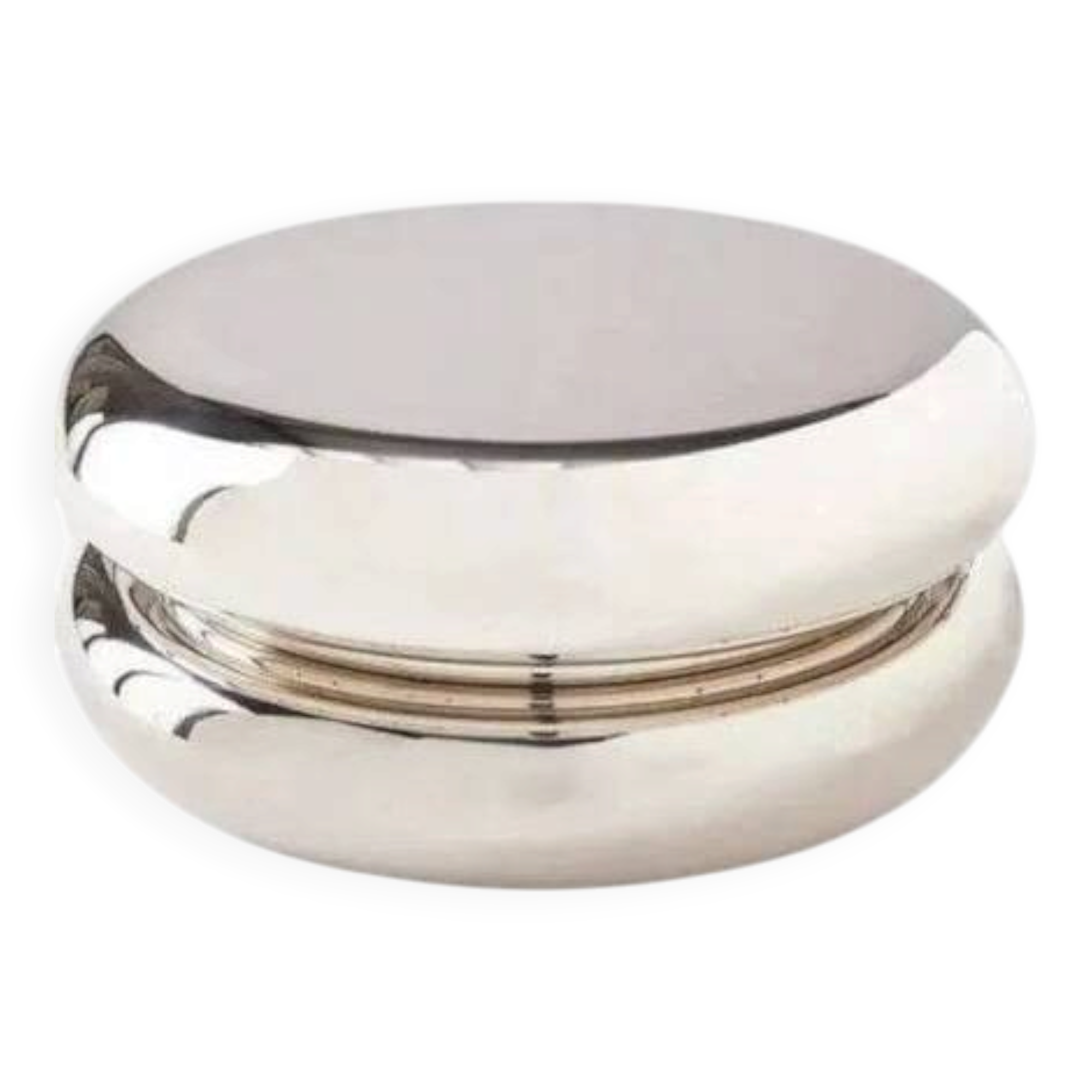 Table basse macaron fleur Delesalle chrome