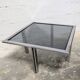 Metal and smoked glass coffee table