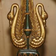 Paire Antique Chaises d'Appoint William Kent Empire Sculptées en Cygne