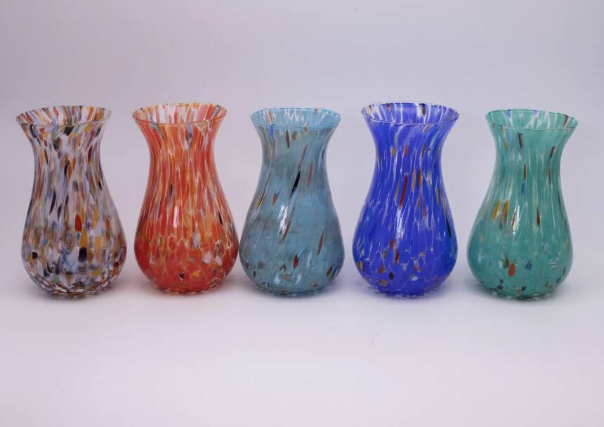 Handmade Blue Murano Glass Vase