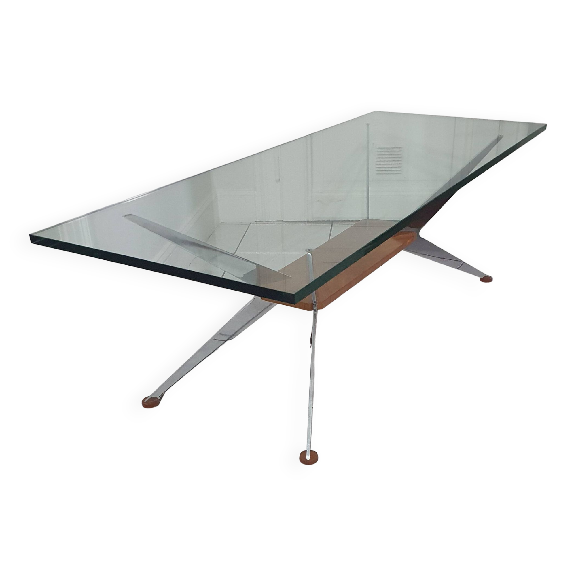 Coffee table with compass legs from the 60s