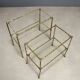 Vintage brass coffee tables in bamboo shape, 1960s design.