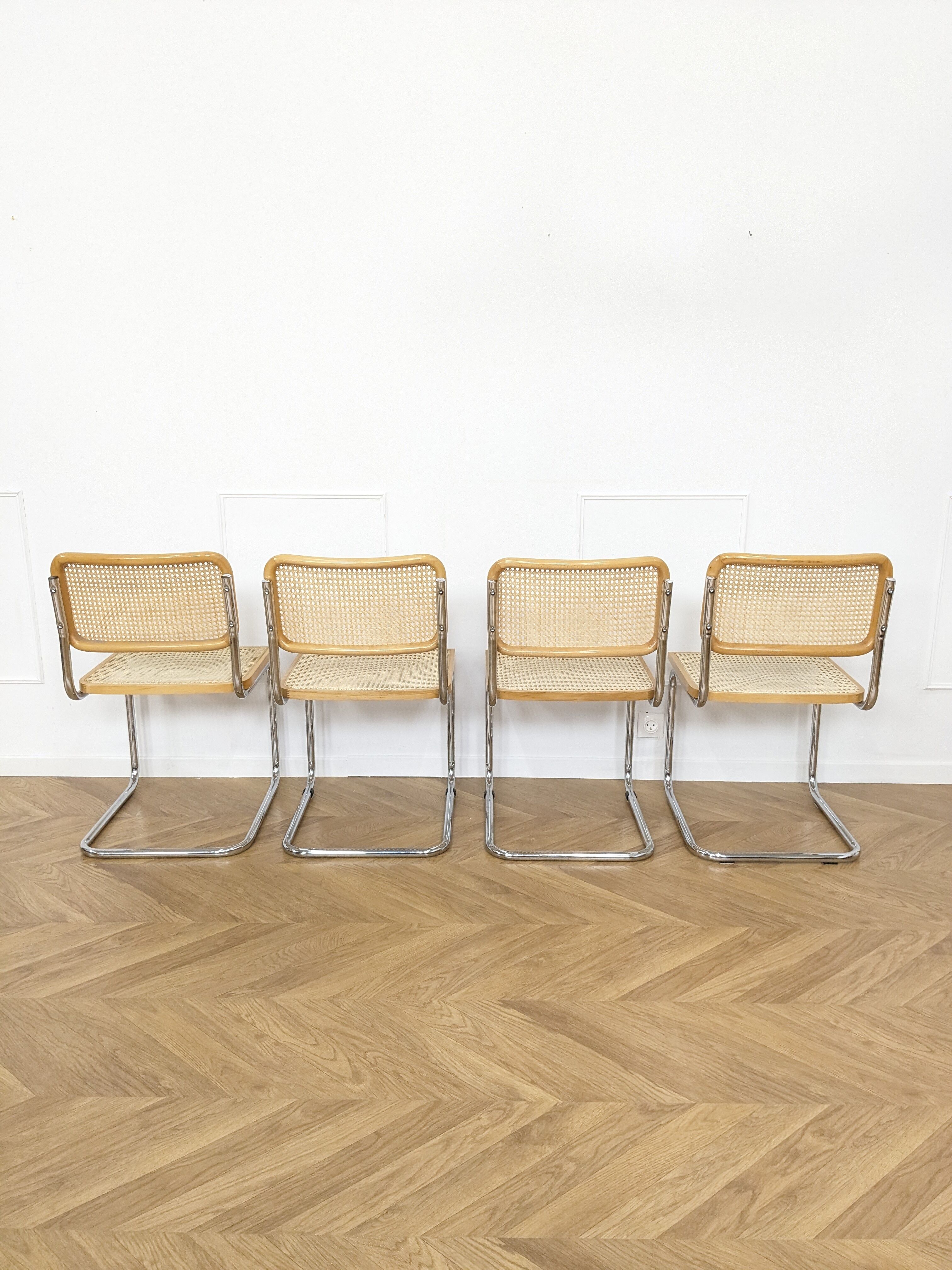 Vintage chairs Cesca B32 by Marcel Breuer