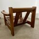 Lot 2 armchairs in solid elm design house revival from the 70s vintage