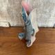 Antique fish shaped vase porcelain from france iridescent vintage