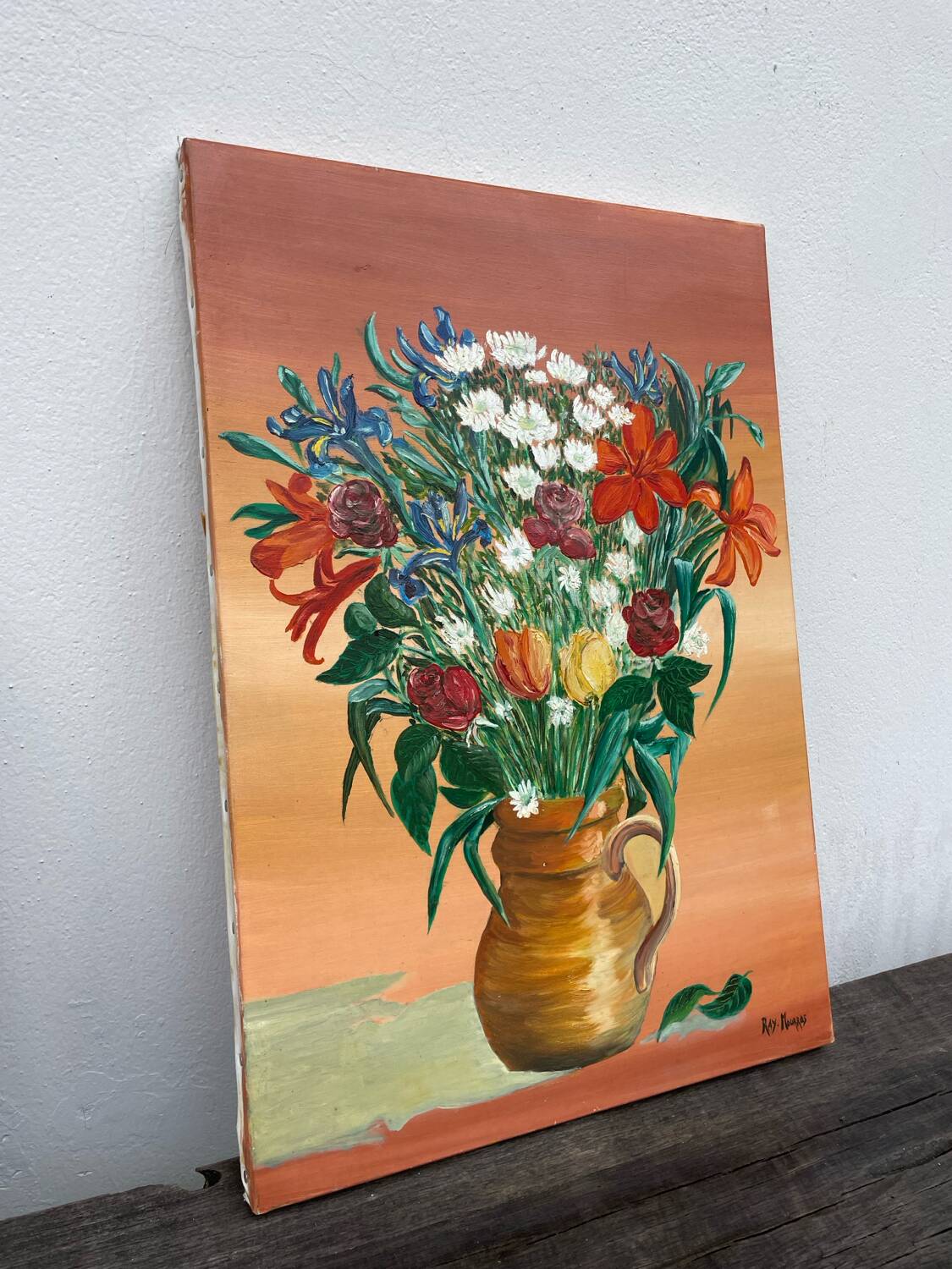 Painting of a bouquet / oil painting on canvas