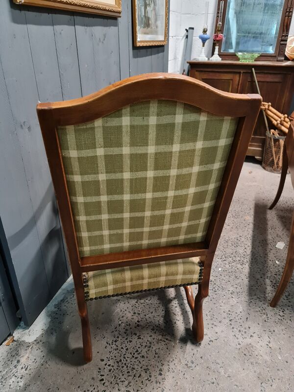 Fauteuil style louis xiii bois os de mouton