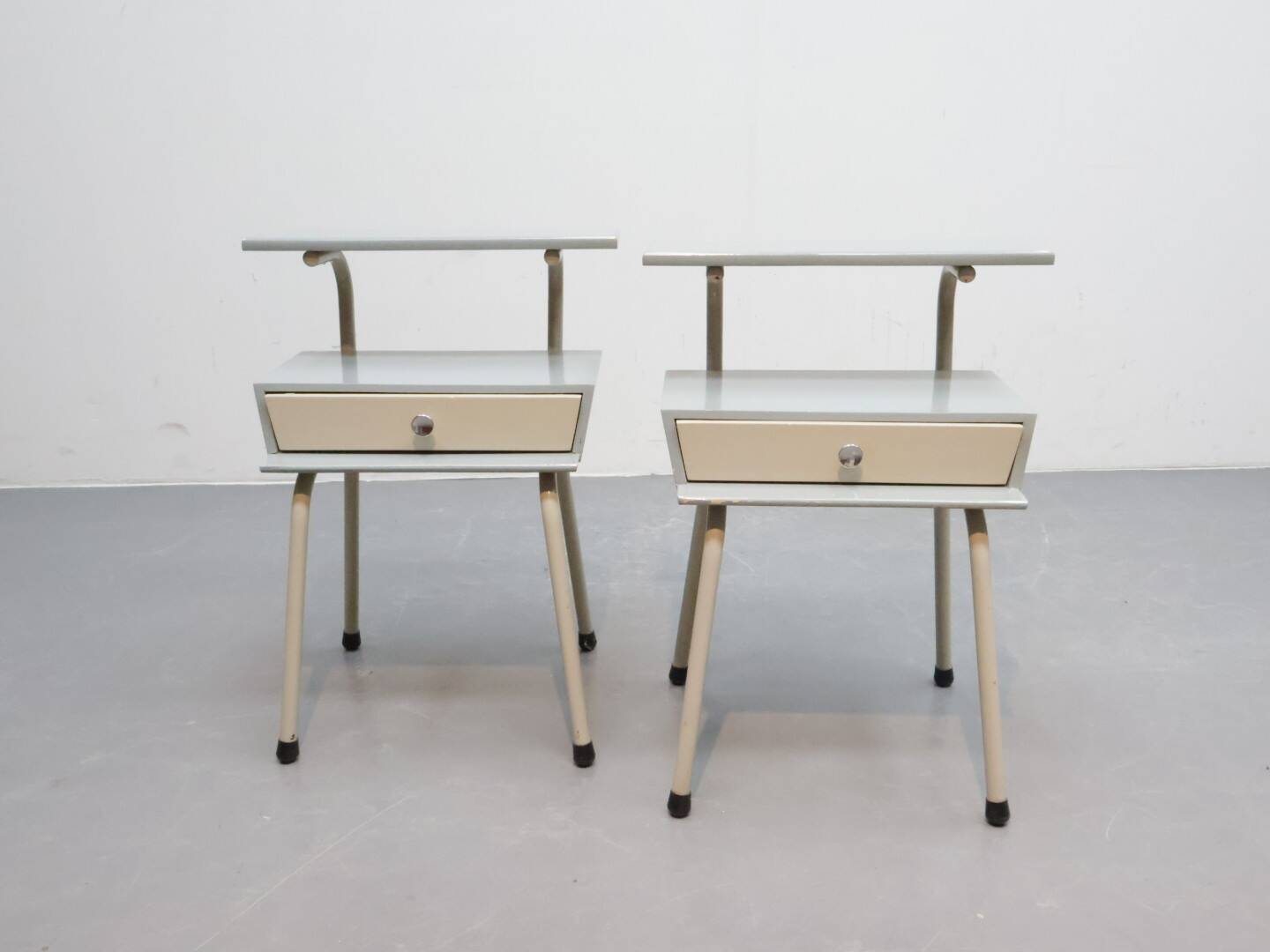 Set vintage nachtkastjes Wim Rietveld voor Auping