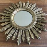 70'S golden resin sun mirror