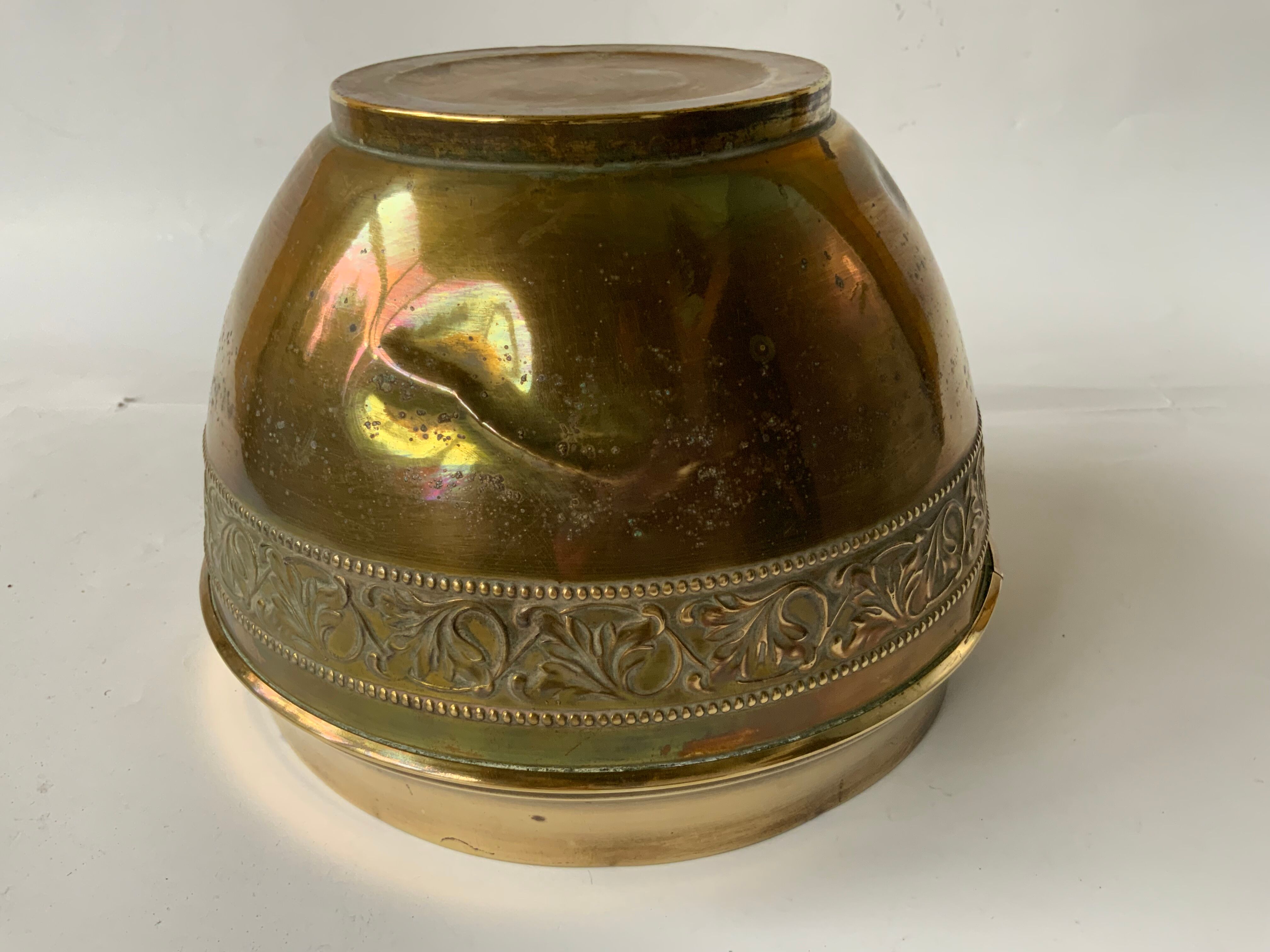 Cache pot en laiton vintage