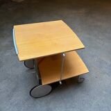 Raul Barbieri and Giorgio Marianelli adjustable light wood bar trolley