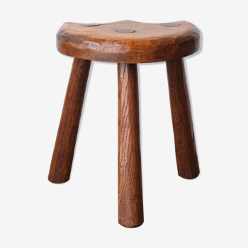 Tabouret tripode en bois années 50