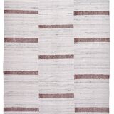 210x310 beige orange kilim rug, Beige terracota wool kilim carpet