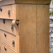 High Empire chest of drawers in solid raw oak