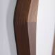 Vintage 1960s oval wooden wall mirror, Italian design