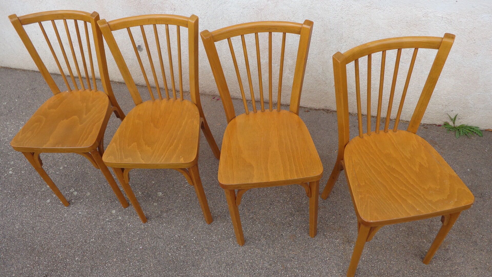 Set of 4 Baumann chairs with bars