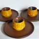 Three ceramic shells ceramano germany 50s