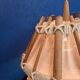 Suspension en bois et tissu, années 60