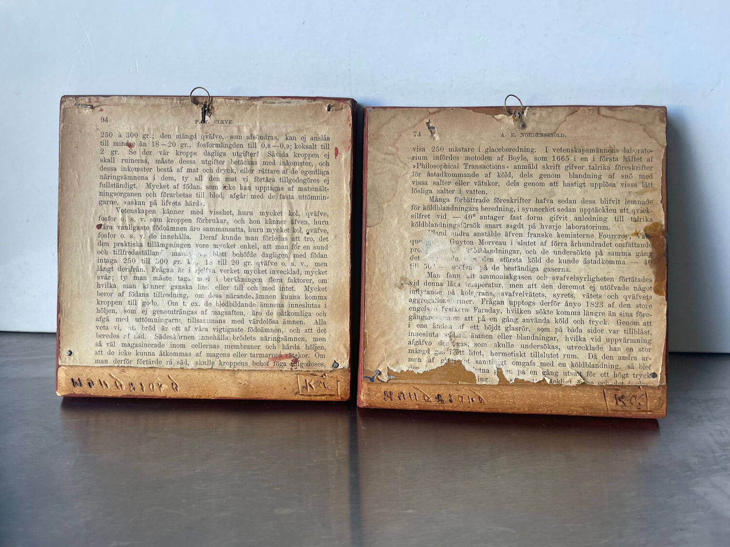 Pair of wooden picture frames