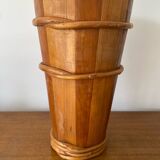 Antique Wooden Barrel Style Umbrella Stand Vintage Decor