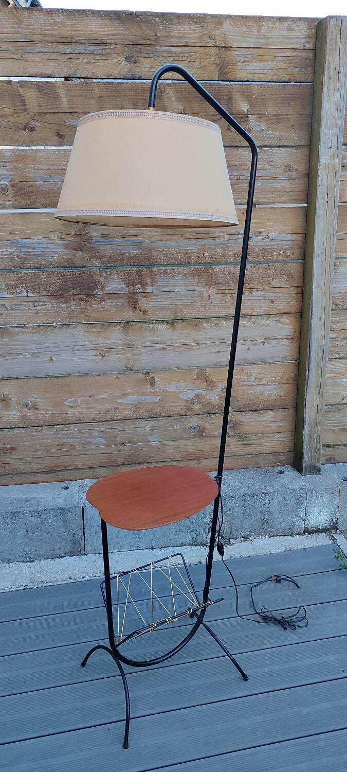 Magazine rack floor lamp, 50s-60s