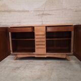 Buffet dresser sideboard bleached oak 1940 art deco