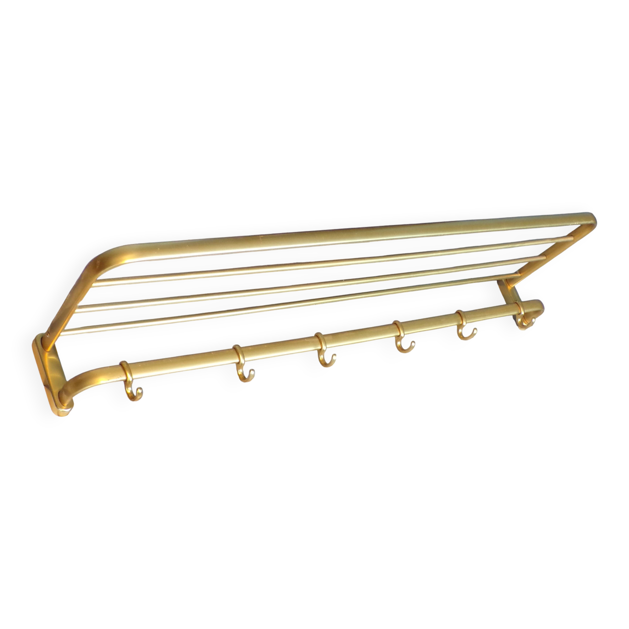 Vintage coat rack with 6 movable hooks