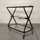 Cesare Lacca 1950 Italian Bar Cart with Brass Wheels