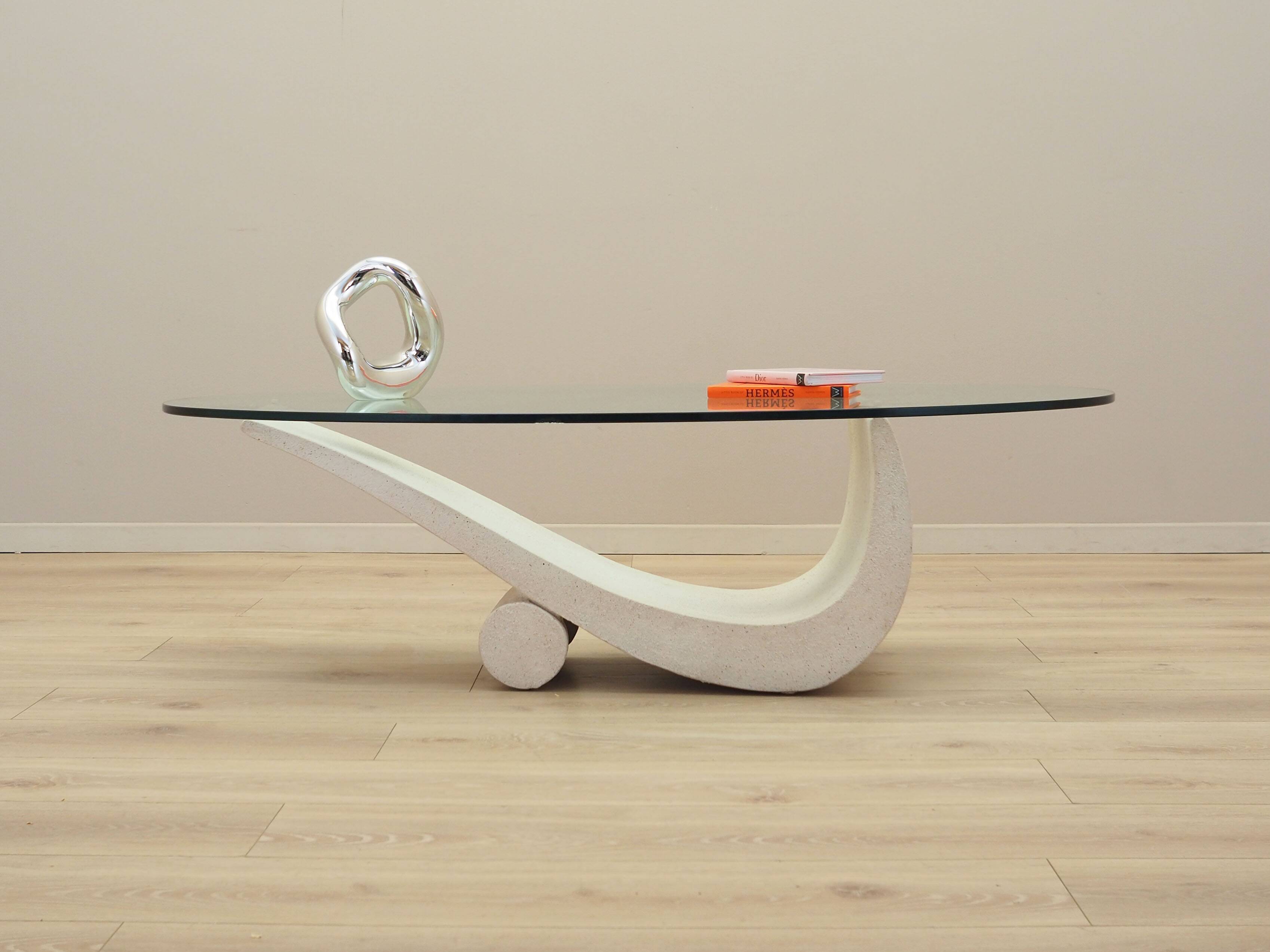 Glass coffee table, Italian design, 1970s, production: Italy