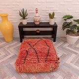Handmade Berber pouf in wool 60 X 60 X 20 CM