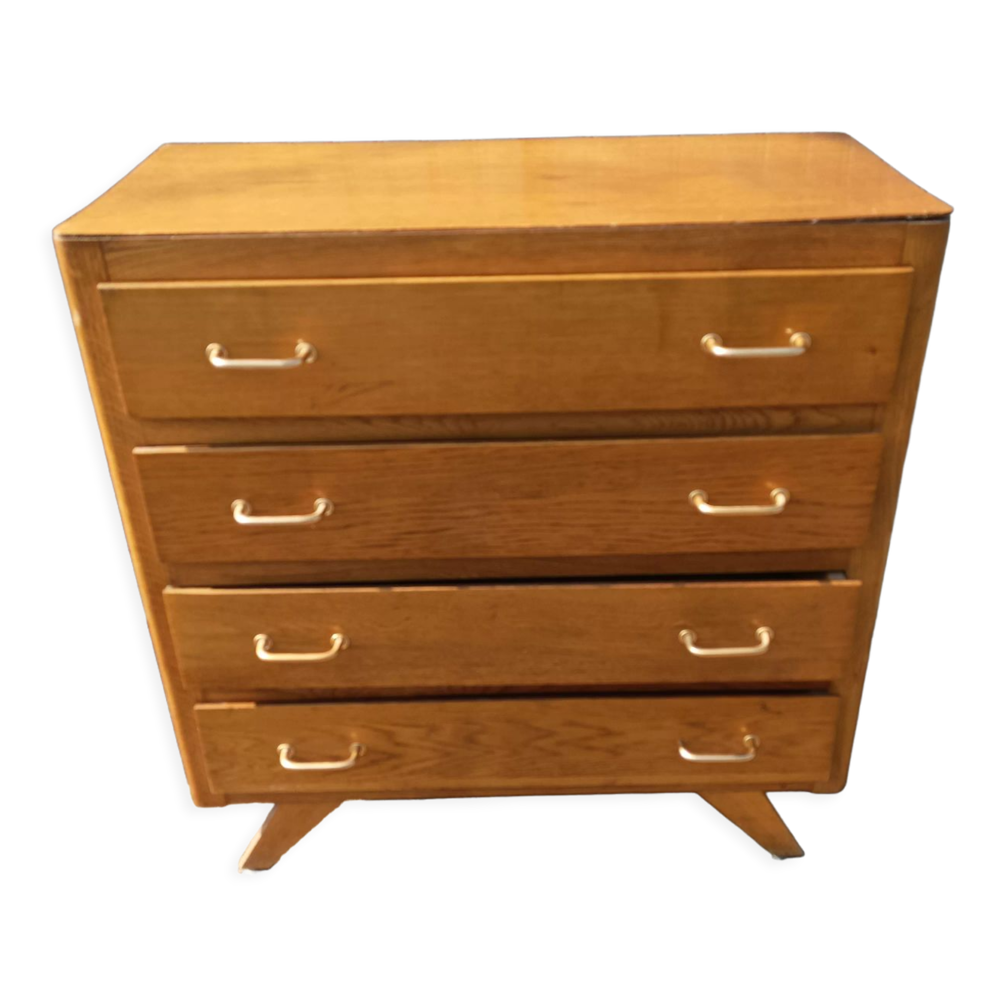 Vintage chest of drawers 4 drawers feet compass