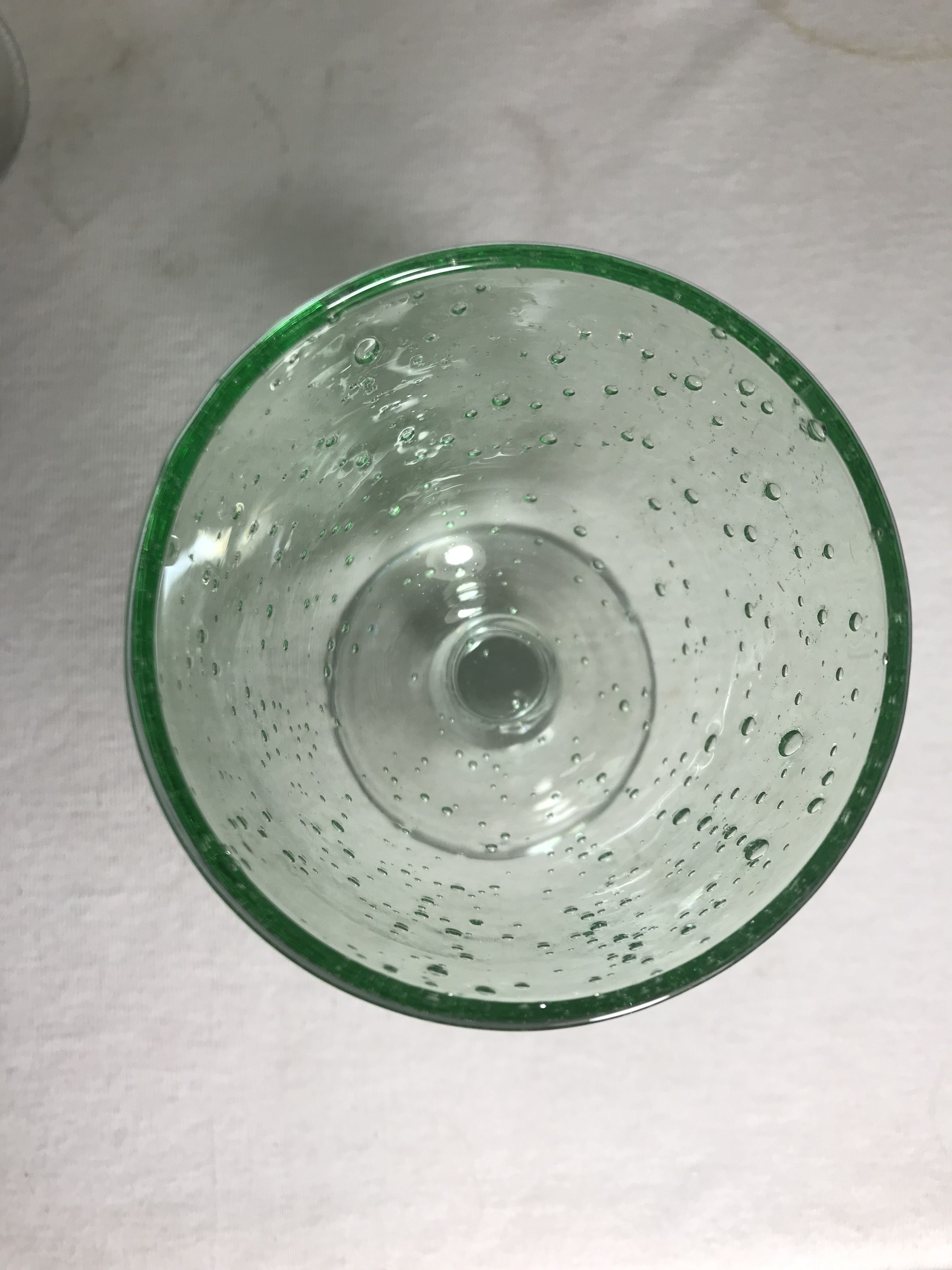 Series of 6 old glass 1970