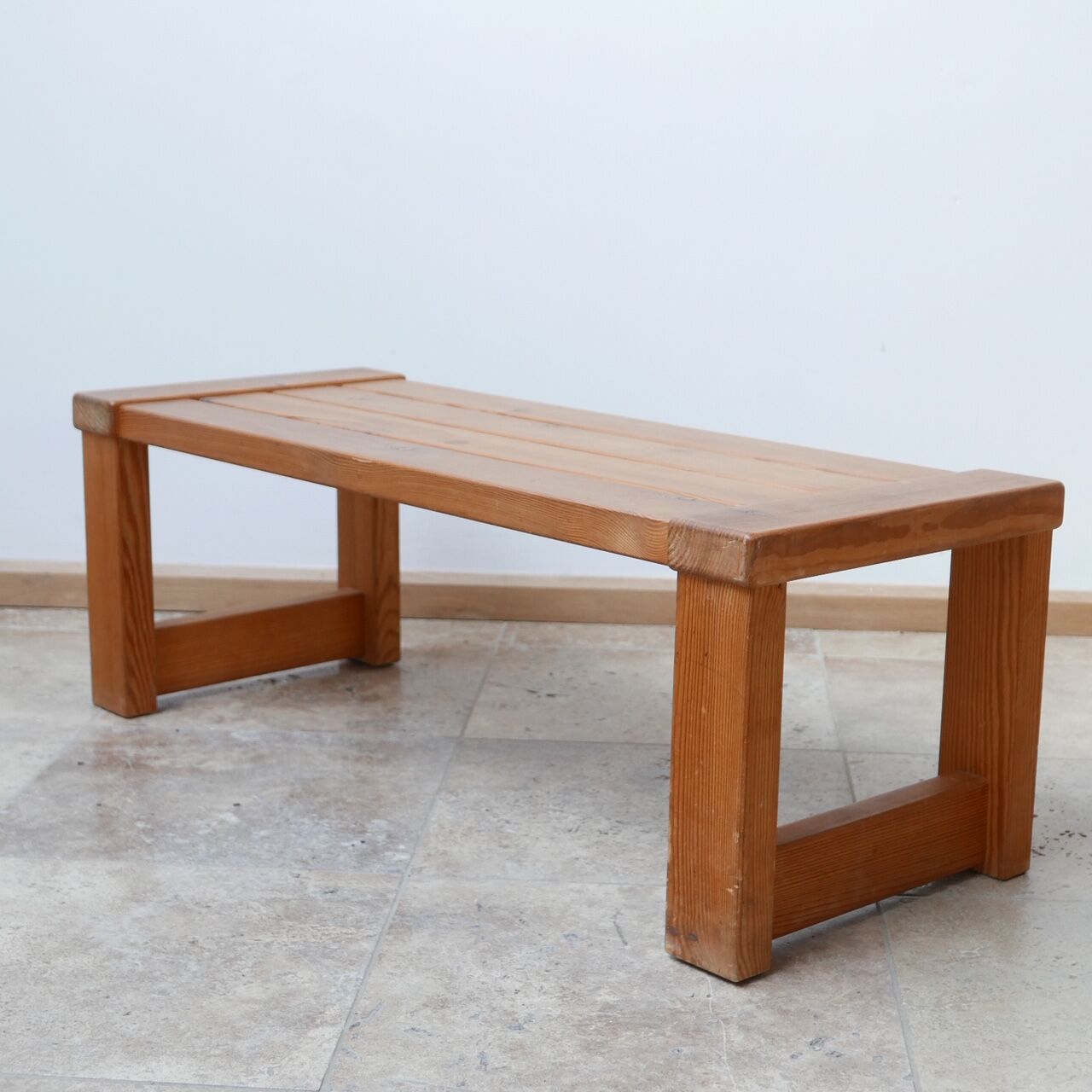 Swedish pine mid-century bench