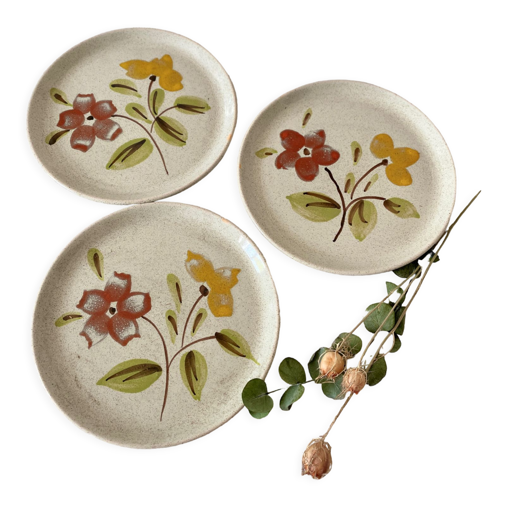 Set of 3 plates sarreguemines model Ramatuelle
