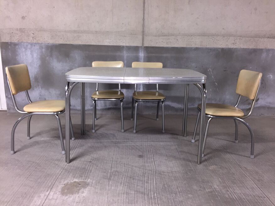 Vintage kitchen table in formica, Sweden 1950