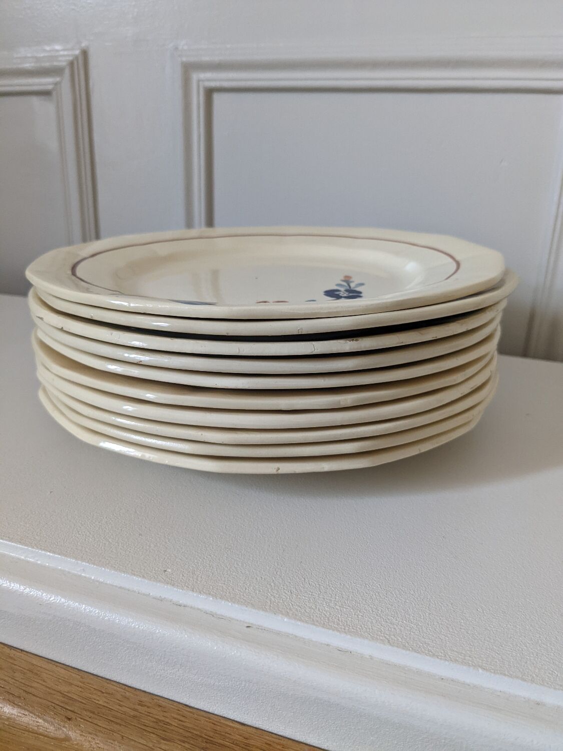 Ten flat plates Sarreguemines