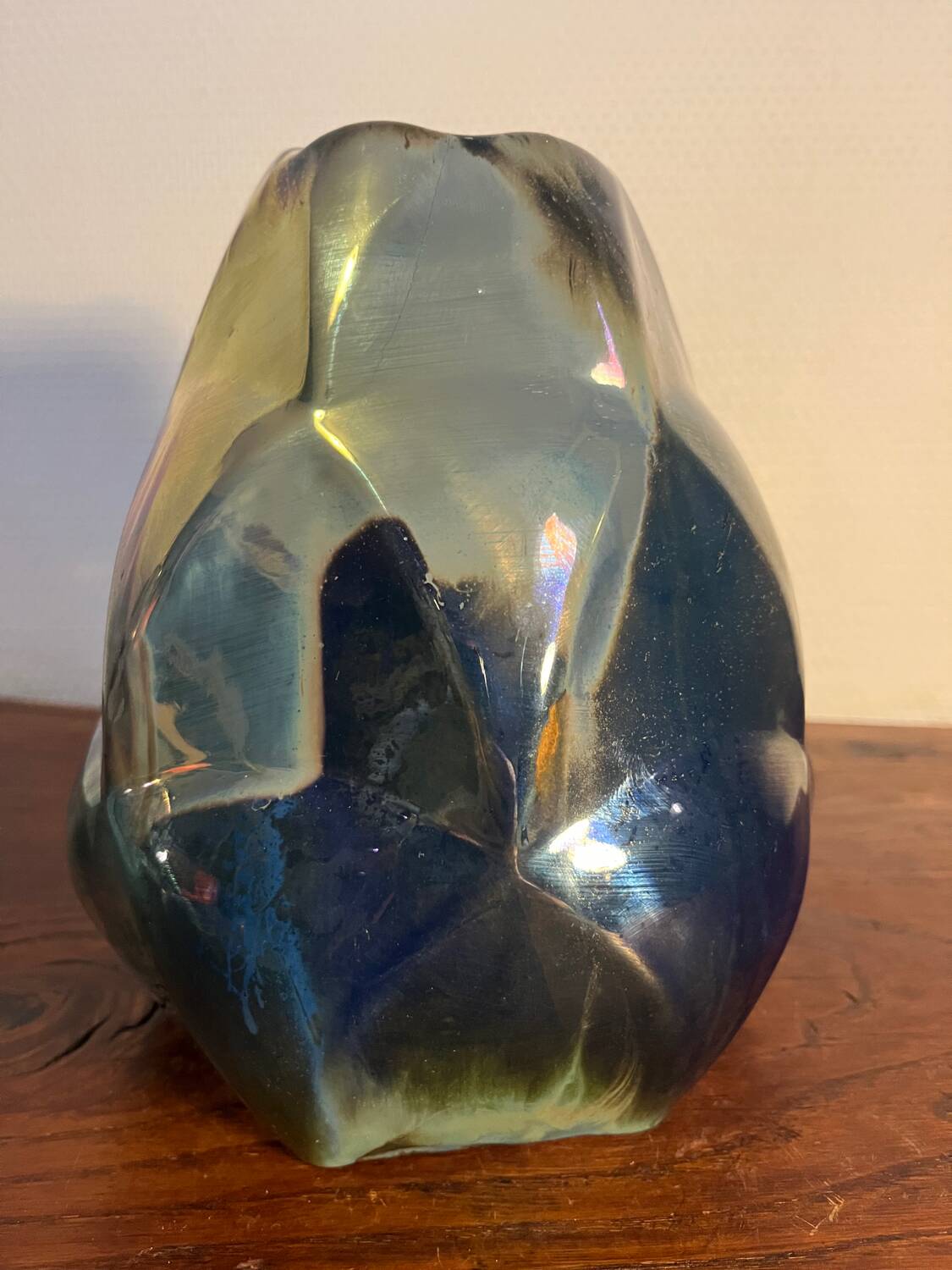 Ranbervilliers artichoke flamed stoneware vase