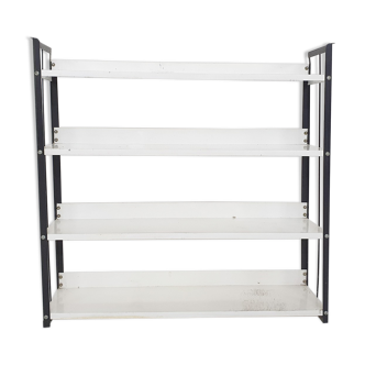 Black and white metal book shelves attrb. to Tomado, Holland, 1950's