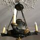 Bronze Empire-style chandelier with 4 lights