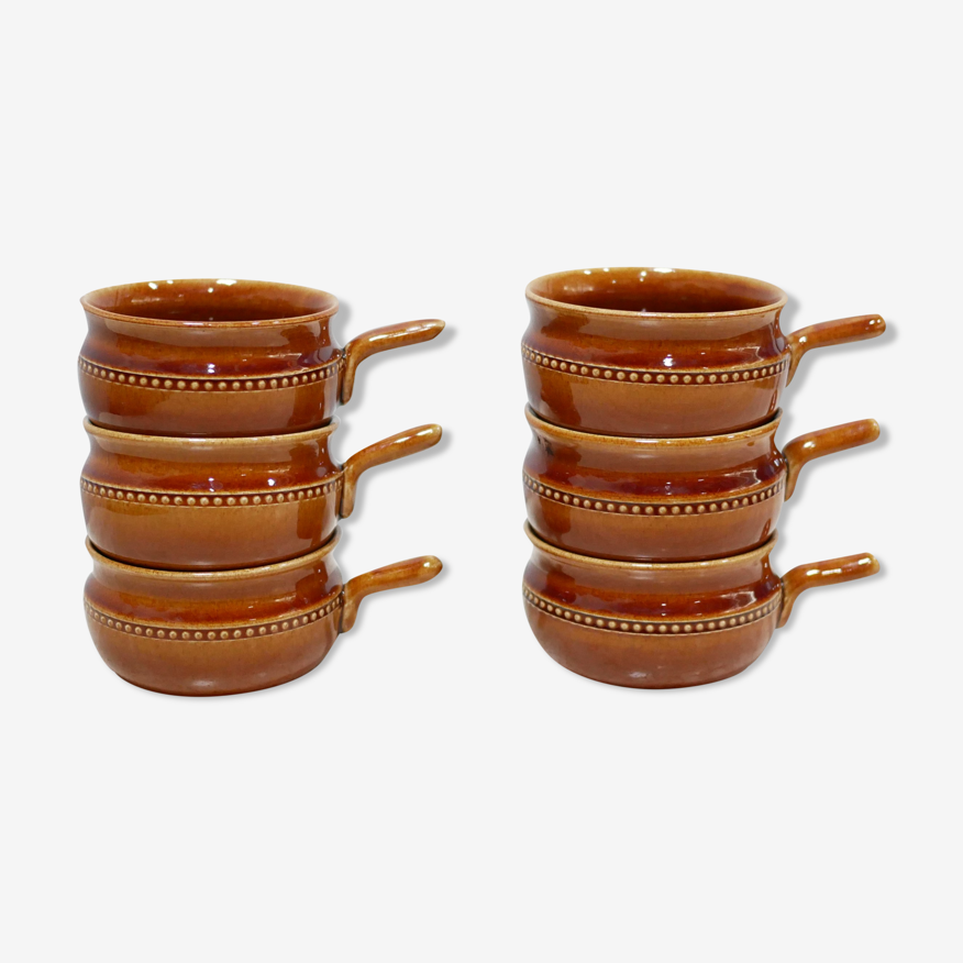 Série de 6 tasses scandinaves vintage en céramique par la manufacture  Höganäs Keramik | Selency