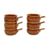 Series of 6 vintage Scandinavian ceramic cups by Höganäs Keramik